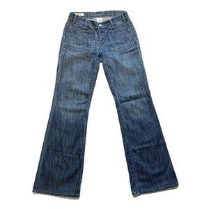 Banana Republic Jeans Women 4 Modern Wide Leg Button Fly Stretch USA Premium Y2K